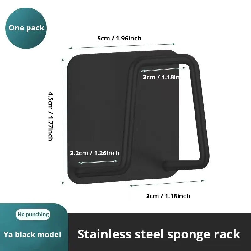 Stainless Steel Sink Sponge Rack for Efficient Drainage and Organization of Kitchen Supplies