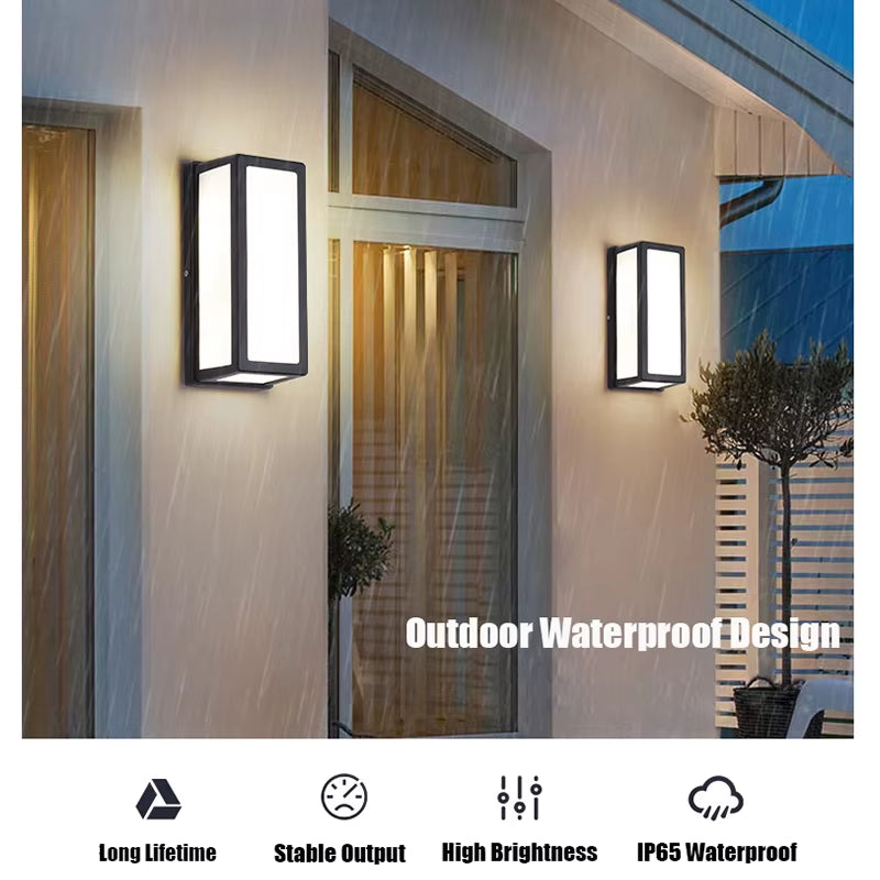 LED Waterproof Motion Sensor Outdoor Wall Light - IP65 Rated Garden and Street Lighting Solution